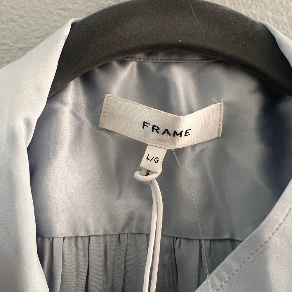 NWT Frame Button Up Silk Top - Picture 8 of 8